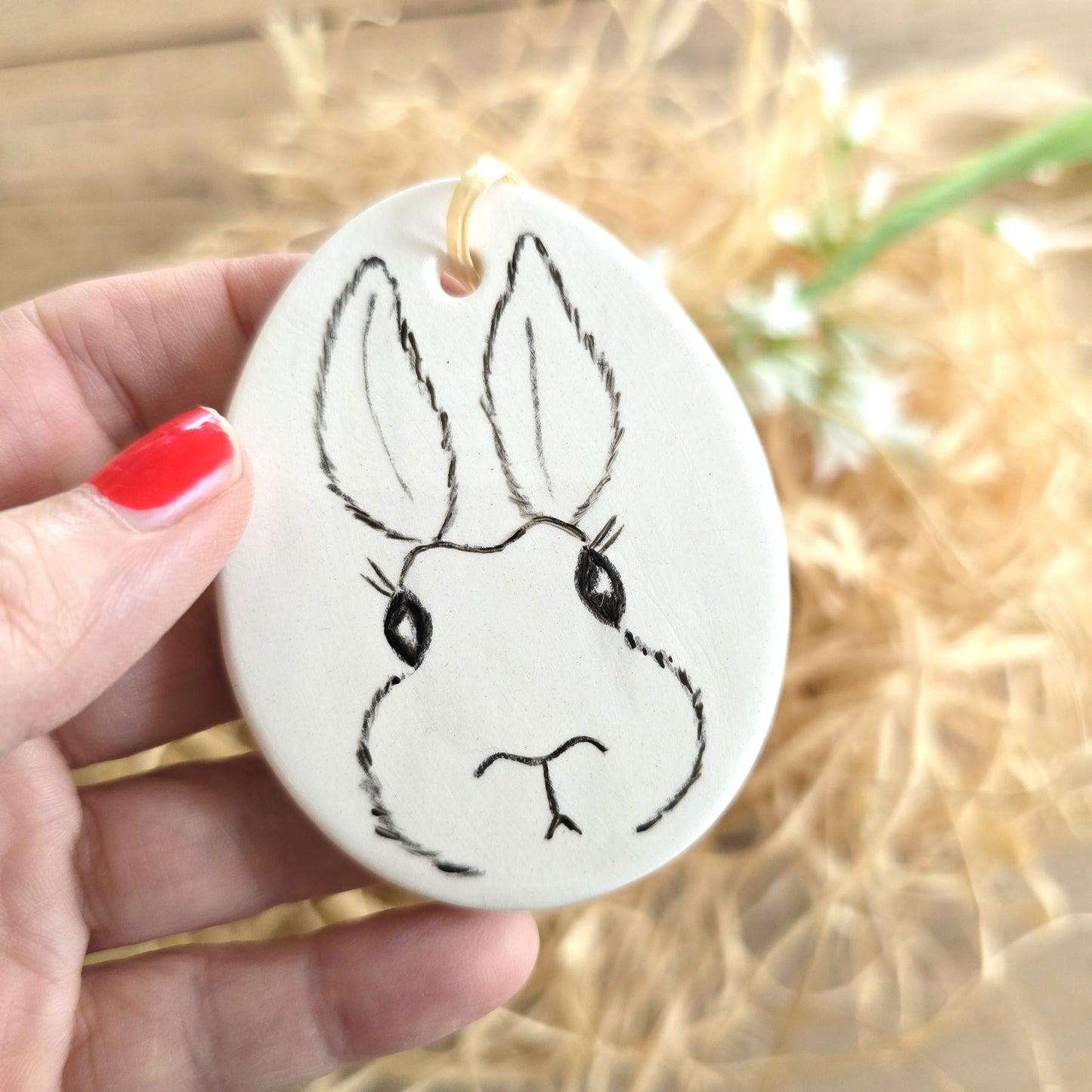 Suspensions médaillon lapin