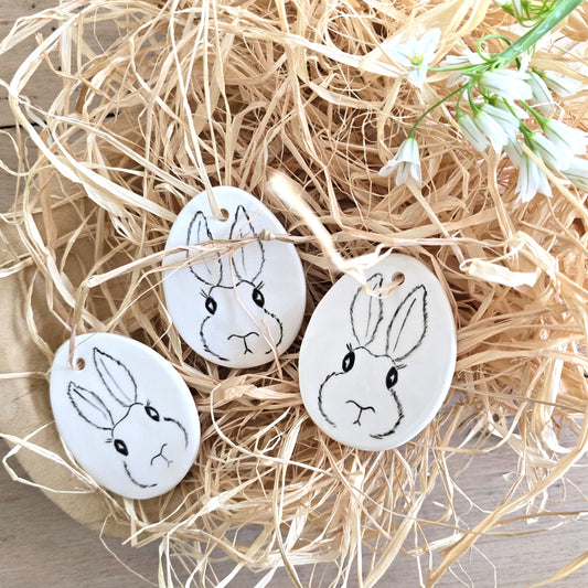 Suspensions médaillon lapin